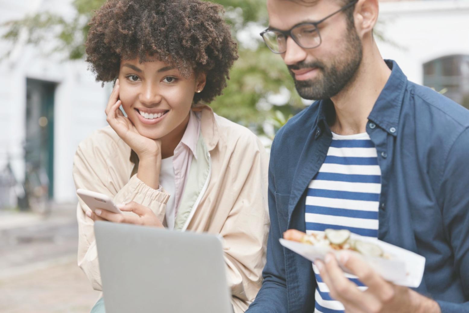 Collaborative learning environment at Rymbron showing students engaged in financial education